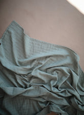 Muslin Swaddle Blanket Organic Cotton (Roman Green) Blankets + Swaddles Mushie 