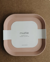 Square Dinnerware Plates, Set of 2 (Blush) | Mushie - Baby's and Toddler's Tableware