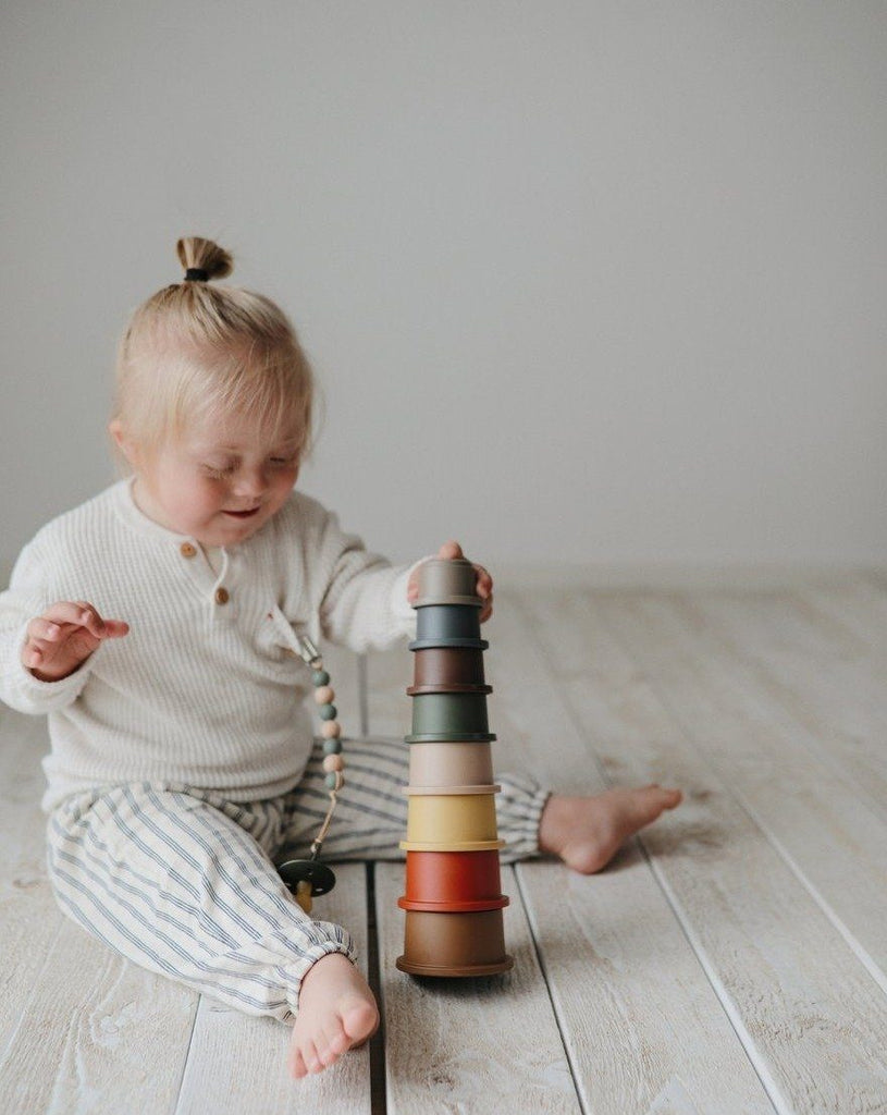 Stacking Cups Toy | Made in Denmark (Retro) | Mushie - Educational Toys for Children