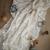 Muslin Swaddle Blanket Organic Cotton (Sparrow) | Mushie - Baby Swaddles + Bedding