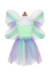 Butterfly Dress & Wings With Wand Green/Multi by Great Pretenders USA Great Pretenders USA 