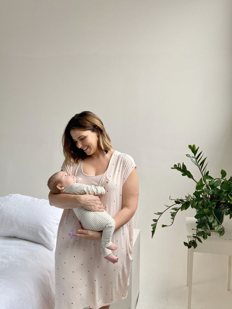 Clementine Maternity + Nursing Nightie by NOM Maternity Maternity Loungewear NOM Maternity 