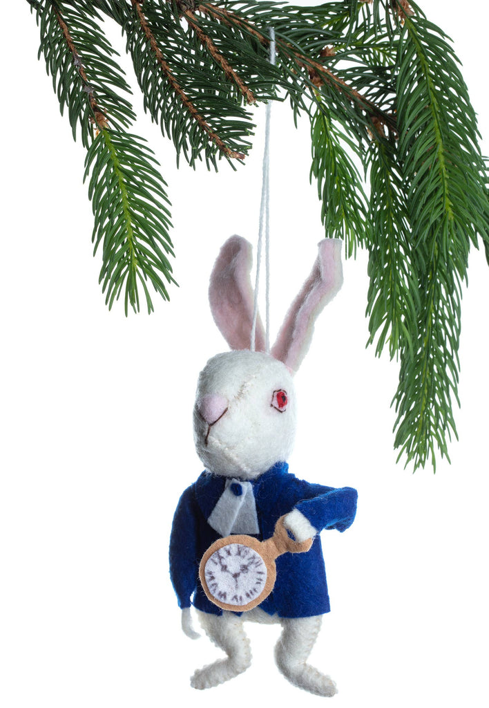 White Rabbit Ornament Holiday Ornaments Silk Road Bazaar 