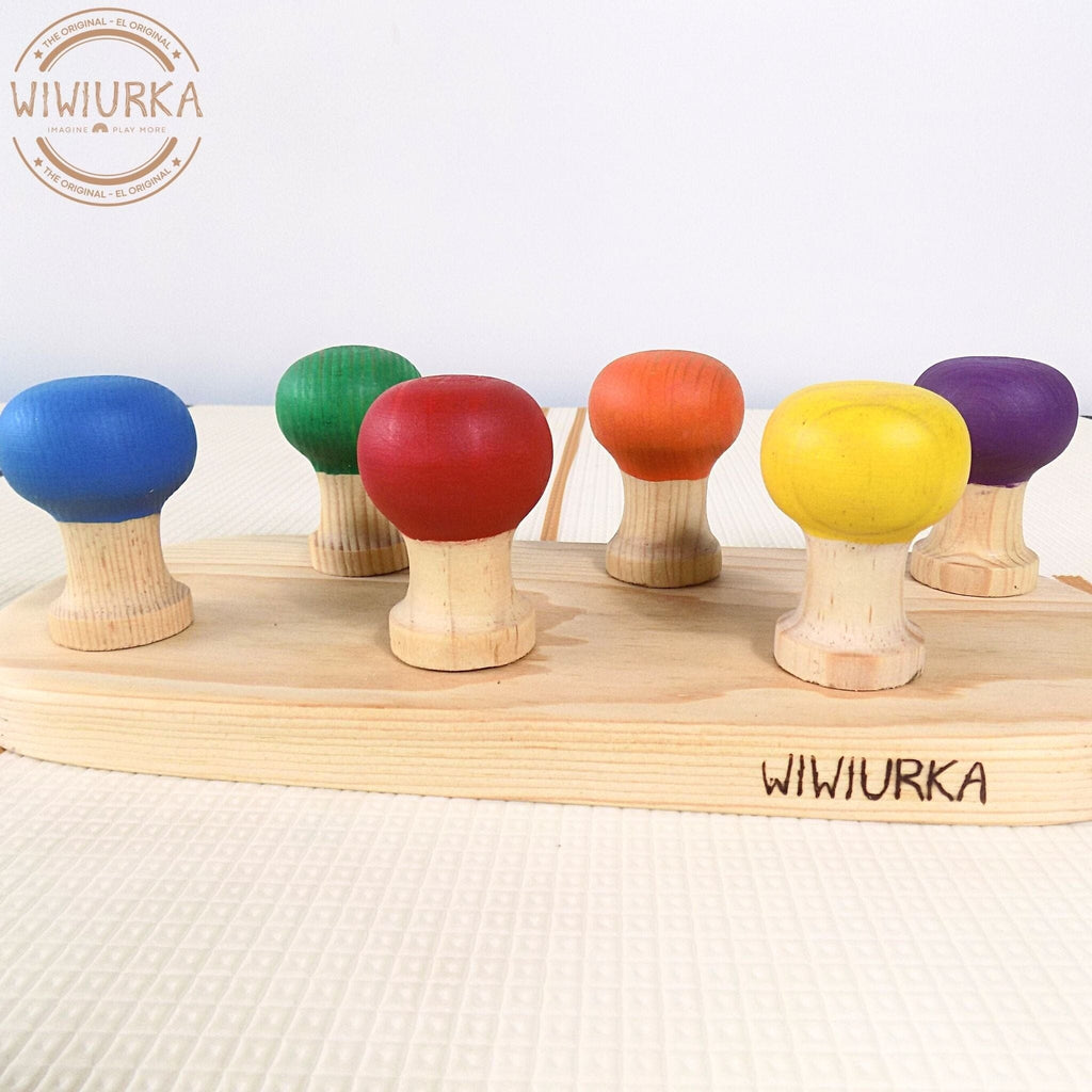 MONTESSORI TOADSTOOL RAINBOW TOYS by Wiwiurka Toys Wiwiurka Toys 
