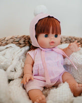 Dollie Pom Pom Bonnet - Pink Sand | Bohemian Mama Littles - Dollie Clothing