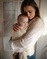 Baby Wrap | Beige Melange Blankets + Swaddles Mushie 
