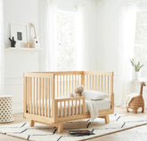 Hudson 3-in-1 Convertible Crib with Toddler Bed Conversion Kit | Natural Babyletto 
