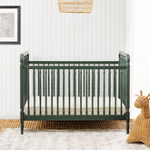 Liberty 3-in-1 Convertible Spindle Crib with Toddler Bed Conversion Kit | Forest Green Babyletto 