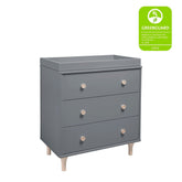 Babyletto | Lolly 3-Drawer Changer Dresser with Removable Changing Tray | Grey