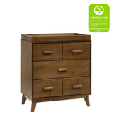 Babyletto | Scoot 3-Drawer Changer Dresser with Removable Changing Tray | Natural Walnut