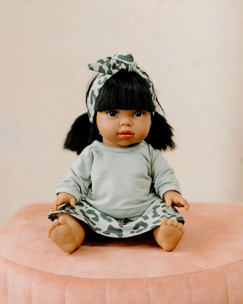 Minikane  Babies – Turbulette à collerette Carreaux choco