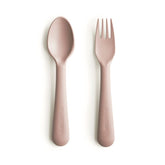 Fork and Spoon Set (Blush) Baby Accessories Mushie 