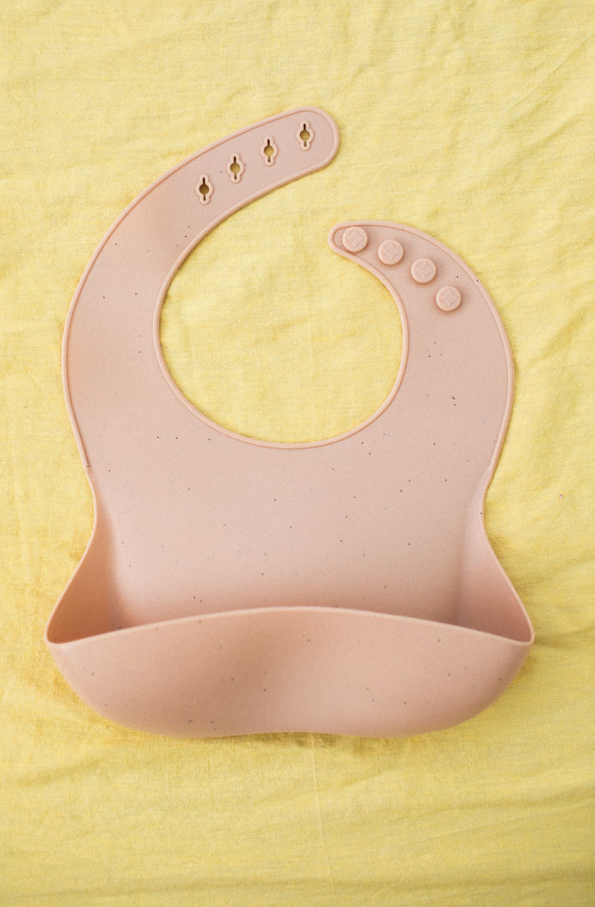 Bohemian Mama Littles Baby Silicone Bib - Speckled Apricot