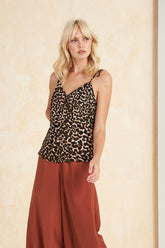 Colca Bias Cami Top in Leopard by Tigerlily