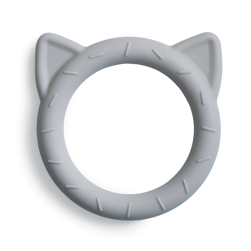 Cat Teether | Stone | Mushie - Baby Feeding Accessories