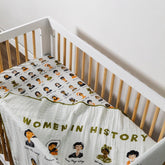 Crib Sheet in GOTS Certified Organic Muslin Cotton | Women In History