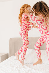 Pink Hearts Pajama Set by Loocsy Loocsy 