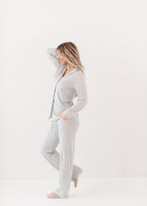 Womens Mint Gingham Pajama Set by Loocsy Loocsy 