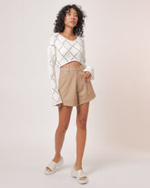 Dela Shorts | Khaki | Line and Dot - Women's Clothing