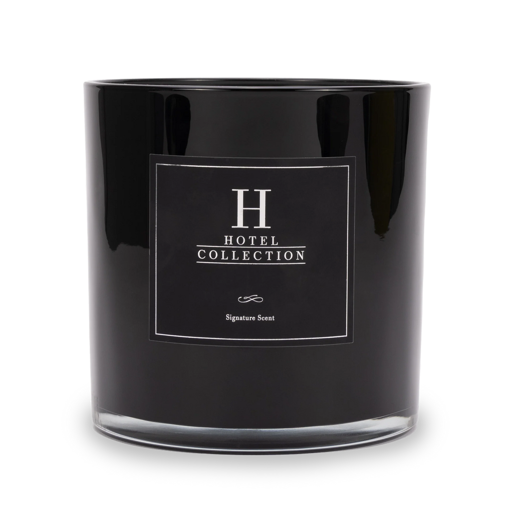 Deluxe Black Velvet Candle | Black Candle Hotel Collection Black 