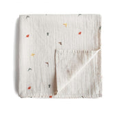 Muslin Swaddle Blanket Organic Cotton (Dinosaurs) Bedding Mushie 