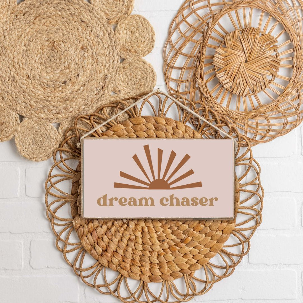 Dream Chaser Twine Hanging Sign Bohemian Mama Home 