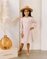 Littles Organic Lounge Dress - Pink Powder Dresses Bohemian Mama Littles 