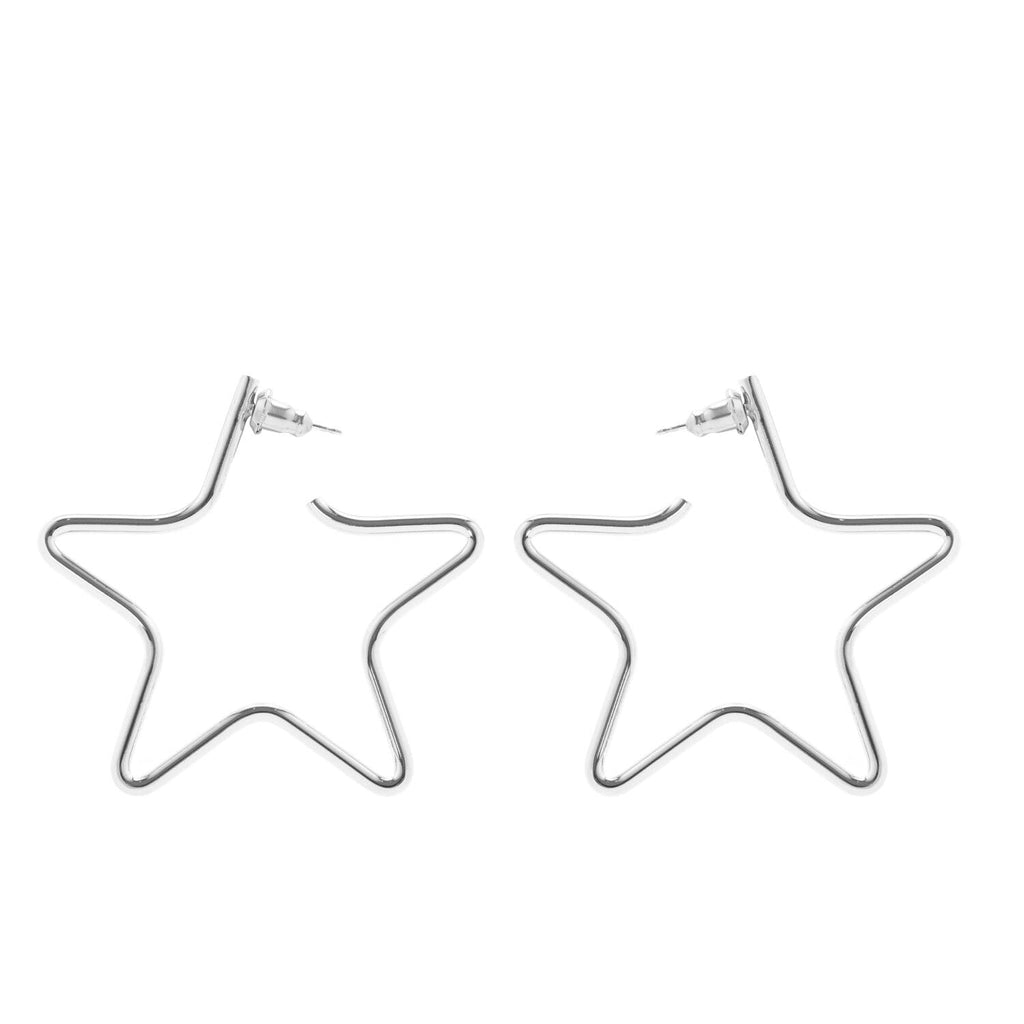 Medium Full Star Earrings by eklexic eklexic SILVER 