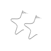 Medium 1/2 Star Earrings by eklexic eklexic SILVER 