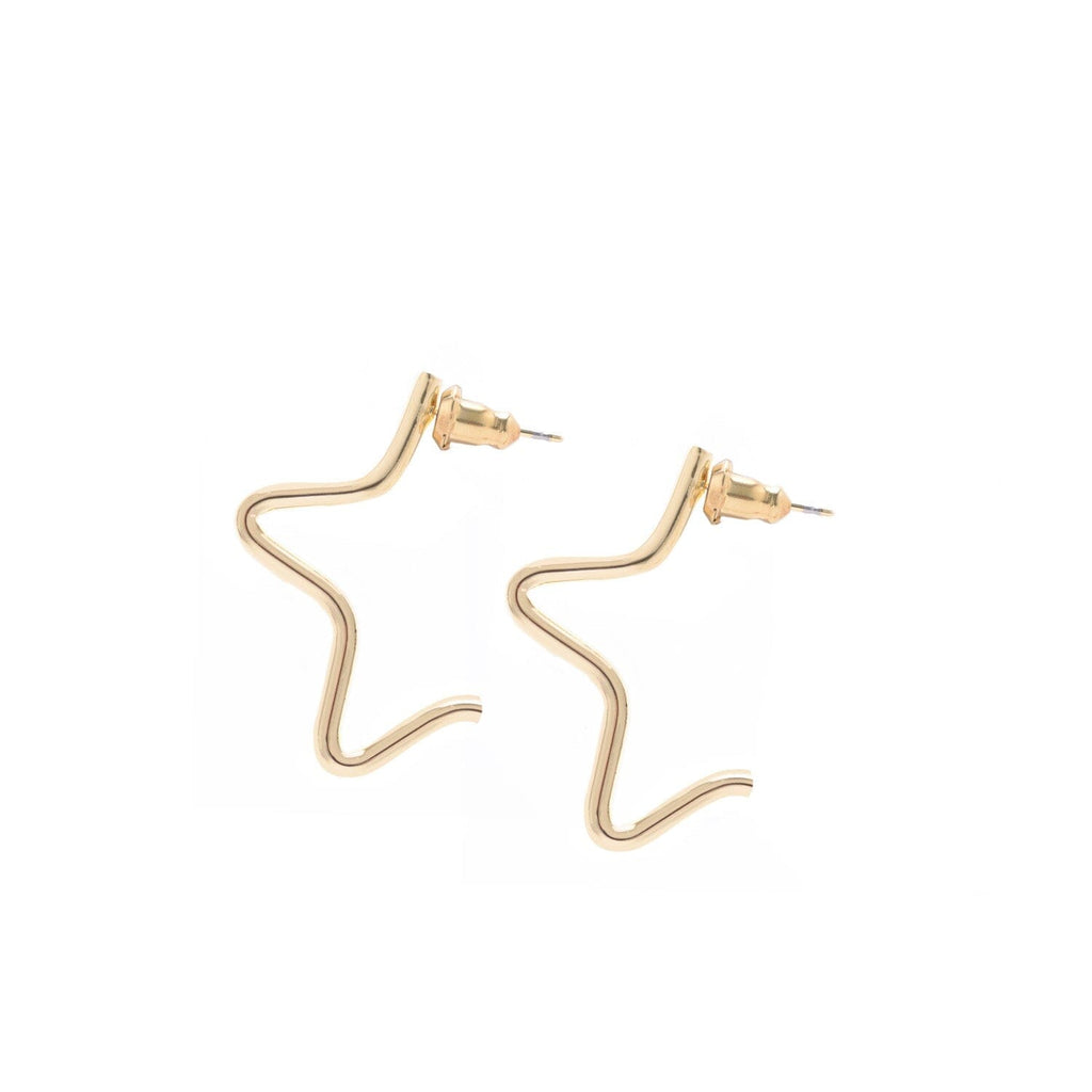 Small 1/2 Star Earrings by eklexic eklexic GOLD 