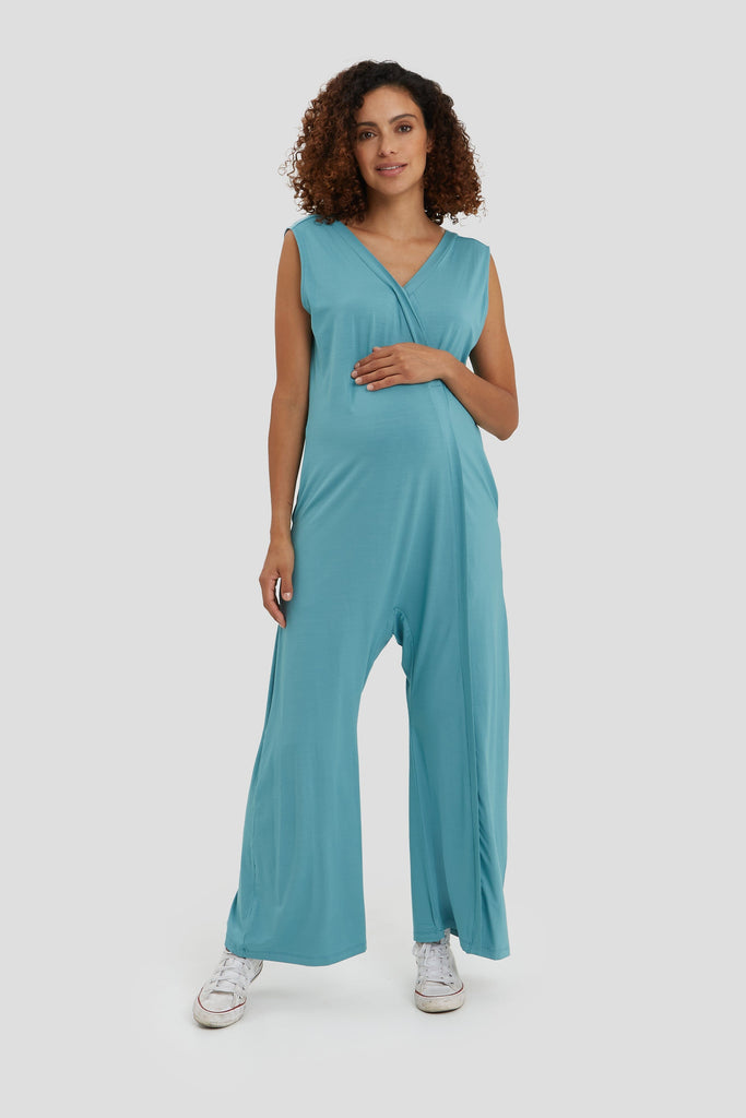 Everyday Jumpsuit by NOM Maternity Maternity Jumpsuits & Rompers NOM Maternity Sea XS 