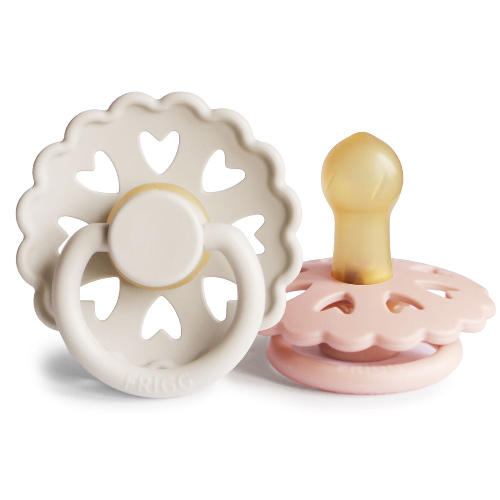 Frigg Andersen Fairytale Natural Rubber Baby Pacifier | Cream / Blush Pacifiers Mushie Cream / Blush 0-6M 