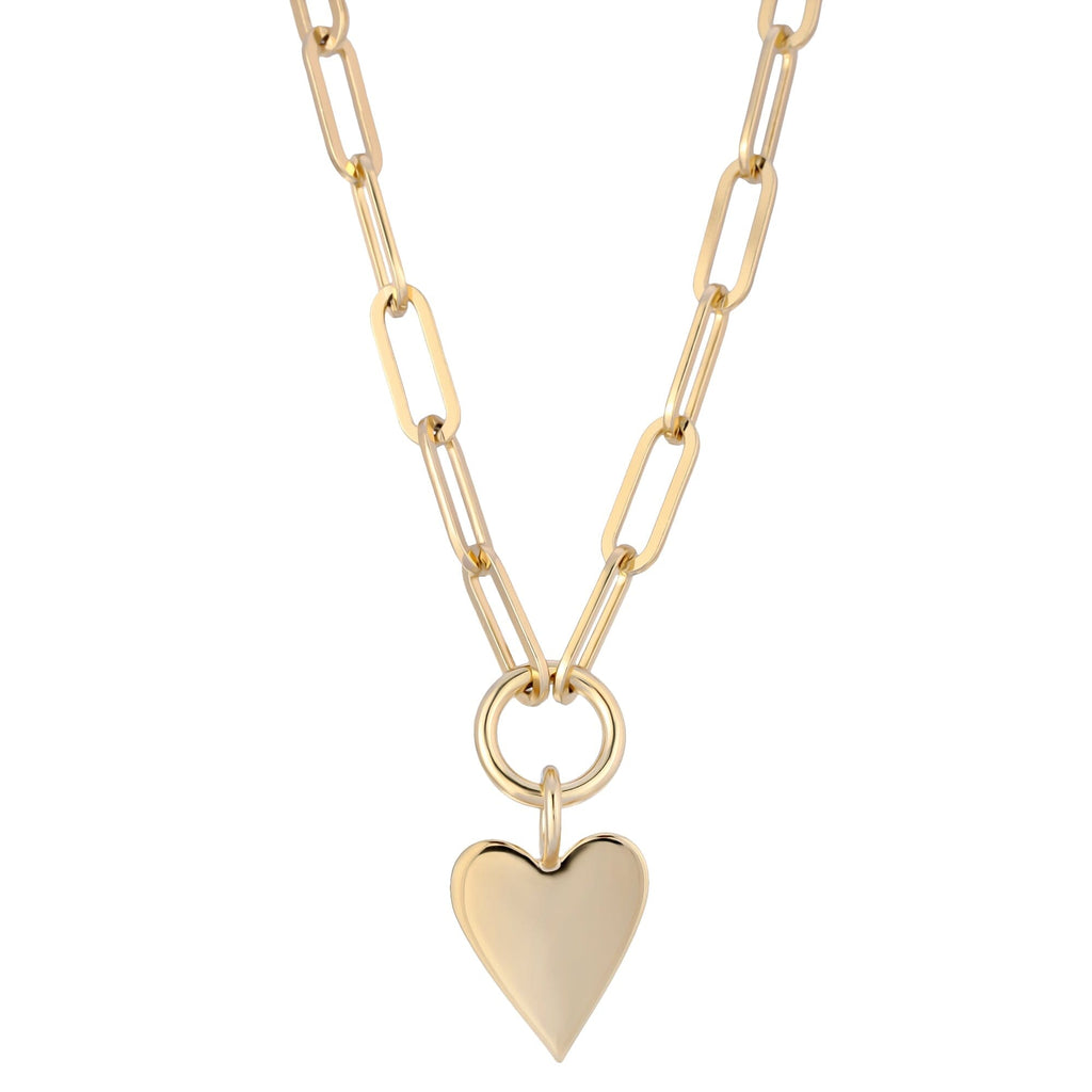 Heart Pendant Necklace by eklexic eklexic 16" GOLD 