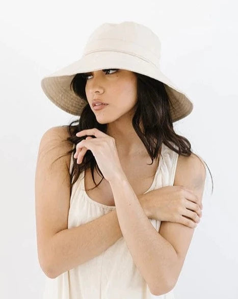 Chandler Linen Bucket Hat - Natural | Gigi Pip - Women's Accessories