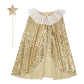Gold Sparkle Cape Dress Up | Meri Meri Kids Pretend Play Costume