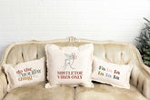 Mistletoe Vibes Square Pillow | Bohemian Mama Holiday Home Decor