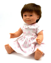 Baby doll girl with down syndrome- brunette short hair Knox and Floyd 