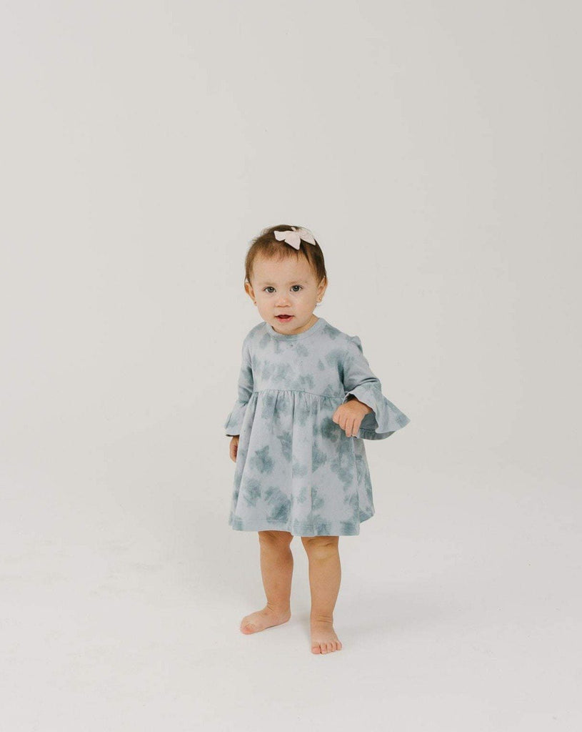 Organic Ruffle Dress - Ocean Mist | Bohemian Mama Littles - Kids' Clothing