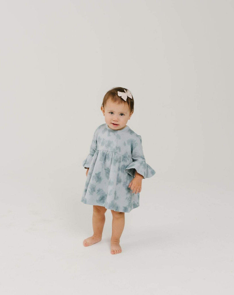 Organic Ruffle Dress - Ocean Mist | Bohemian Mama Littles - Kids' Clothing