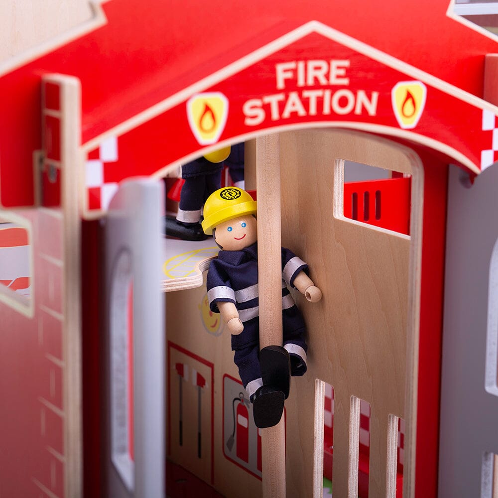 City Fire Station by Bigjigs Toys US Bigjigs Toys US 
