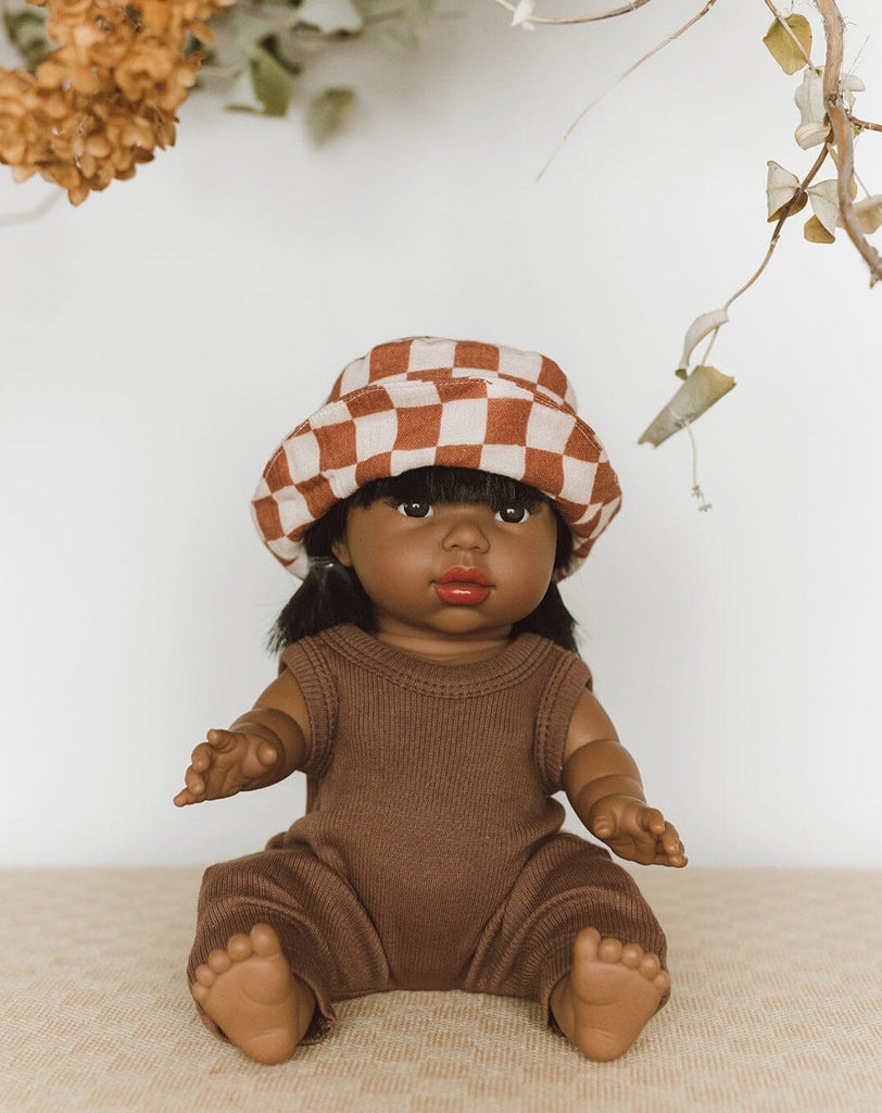 Jumpsuit and Hat Bundle | Thrush | Bohemian Mama Littles - Doll Clothing