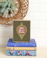 Let It Snow Decorative Wooden Block | Bohemian Mama Holiday Home Decor