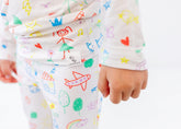 Doodles Pajama Set | Multi Pajamas Loocsy 
