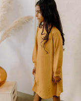 Littles Organic Lounge Dress - Tumeric| Bohemian Mama - Children's Clothing