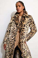 Unreal Fur | Long Song Coat | Light Leopard