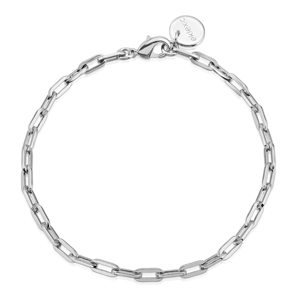 Silver Medium Link Chain Bracelet by eklexic eklexic 