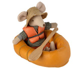 Maileg Rubber Boat Mouse Dusty Yellow
