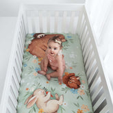 Crib sheet and Swaddle bundle - Enchanted Meadow Crib Sheet & Swaddle Rookie Humans 