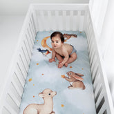 Crib sheet and Swaddle bundle - Goodnight Wonderland Crib Sheet & Swaddle Rookie Humans 