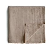 Muslin Swaddle Blanket Organic Cotton (Natural) Blankets + Swaddles Mushie 
